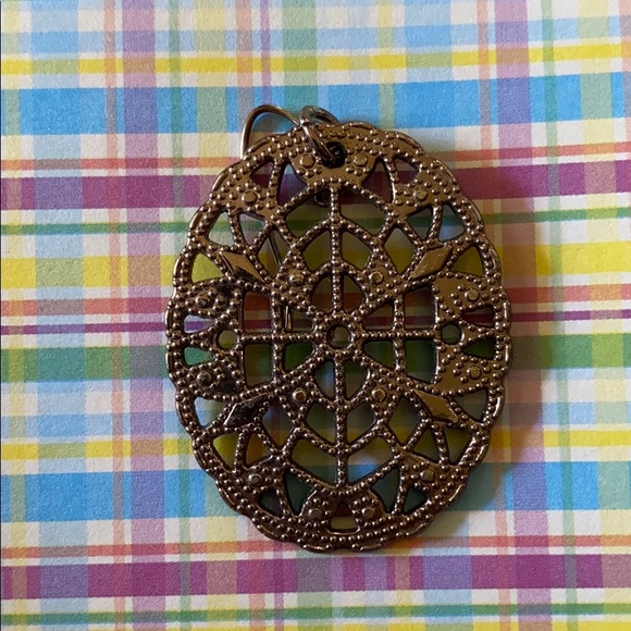 Earrings; Gold; Oval Medallions; Drop; Earrings - Picture 5 of 8